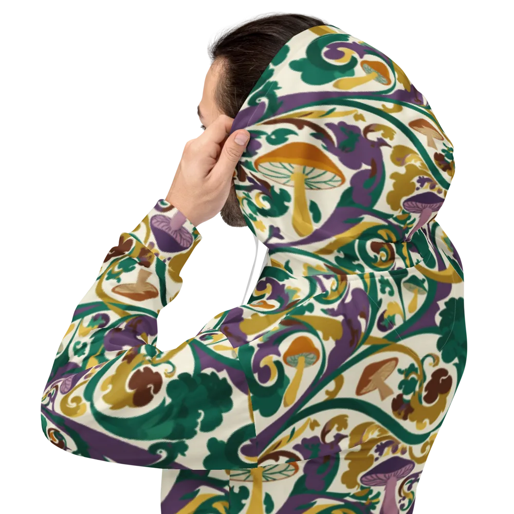 Mushroom Rococo on Hoodie — Back
