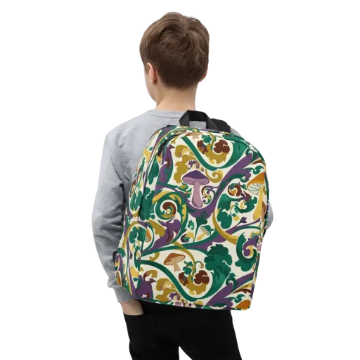 Mushroom Rococo on a Minimalist Backpack