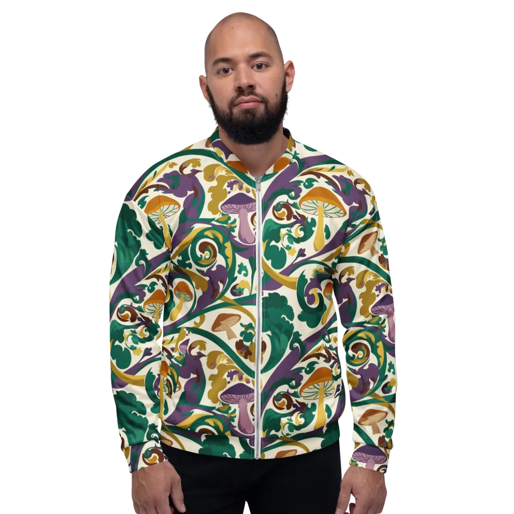 Mushroom Rococo on Bomber Jacket — Front