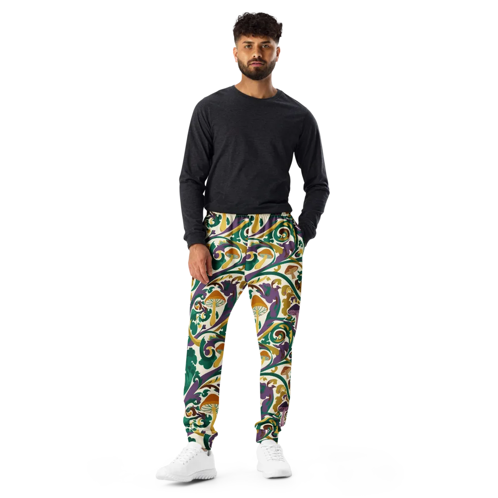 Mushroom Rococo on Men's Joggers — Front
