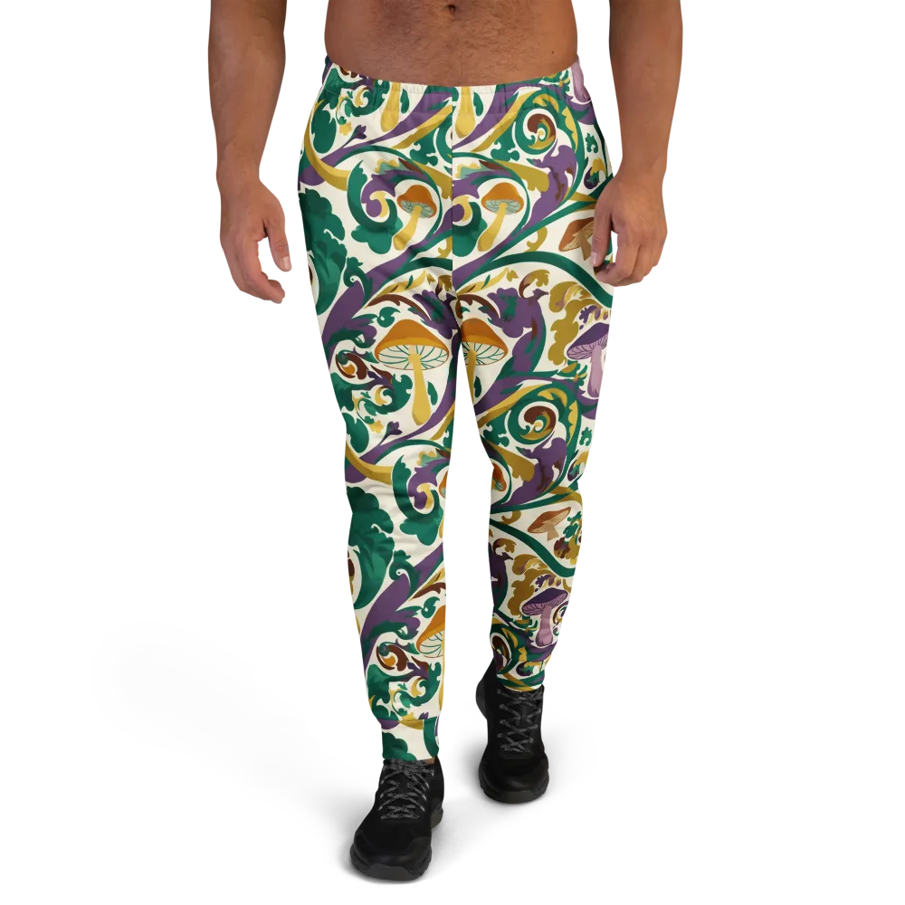 Mushroom Rococo on Men's Joggers — Front