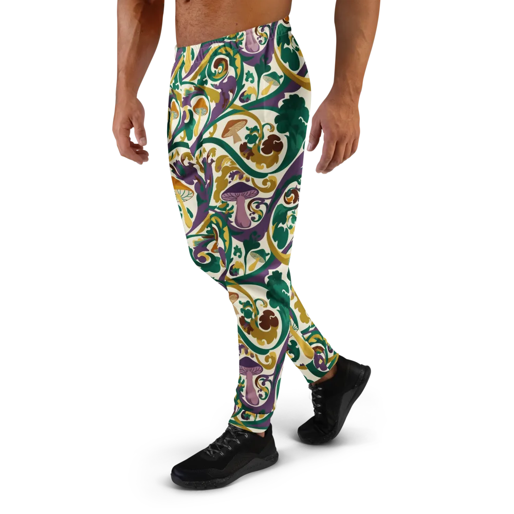 Mushroom Rococo on Men's Joggers — Left