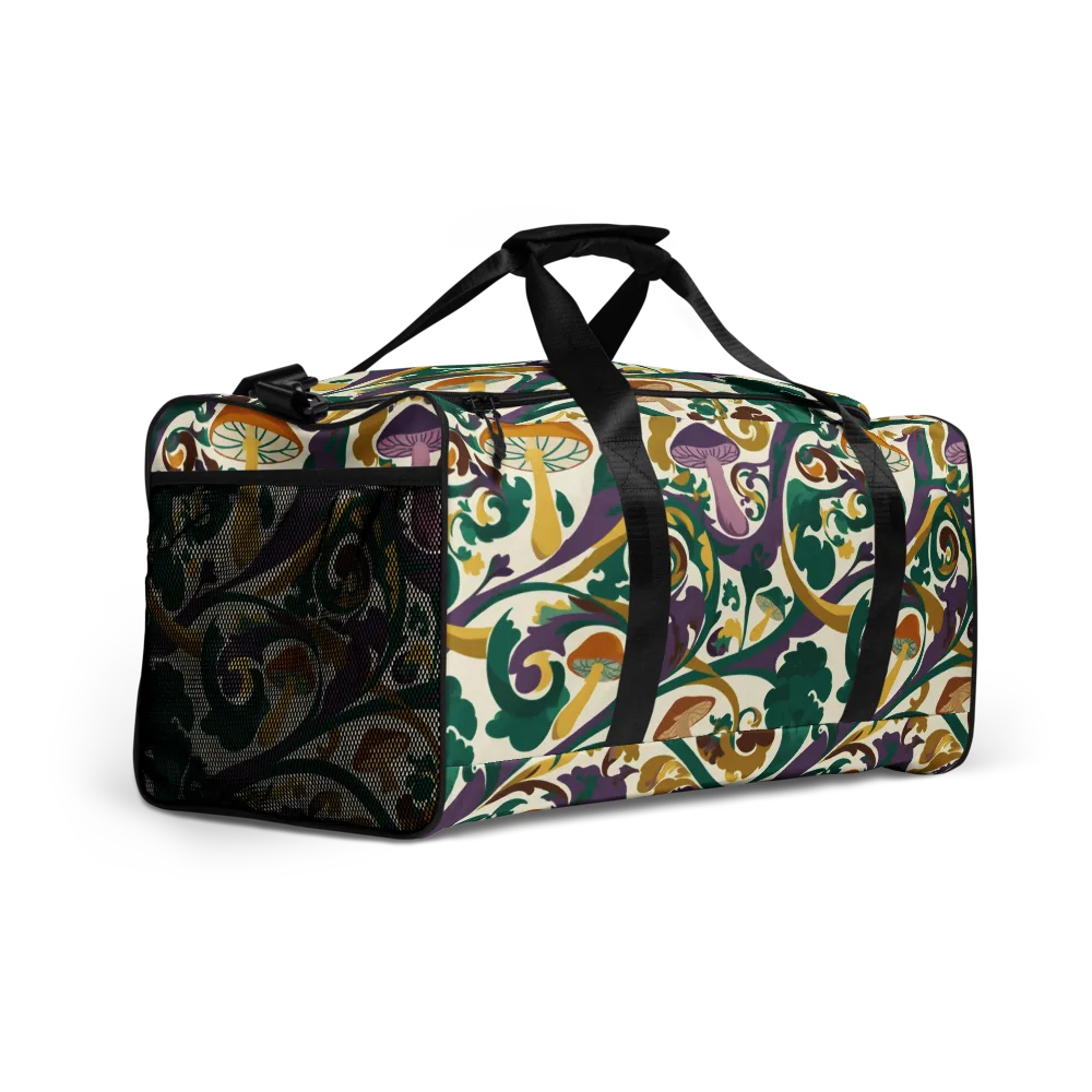 Mushroom Rococo on Duffle Bag — Right Front