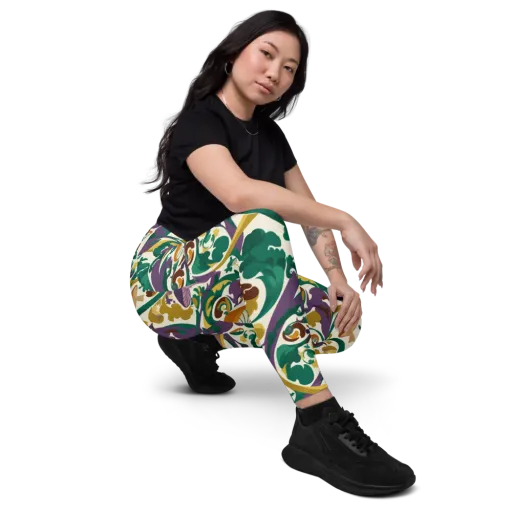 Mushroom Rococo on a Leggings with Pockets