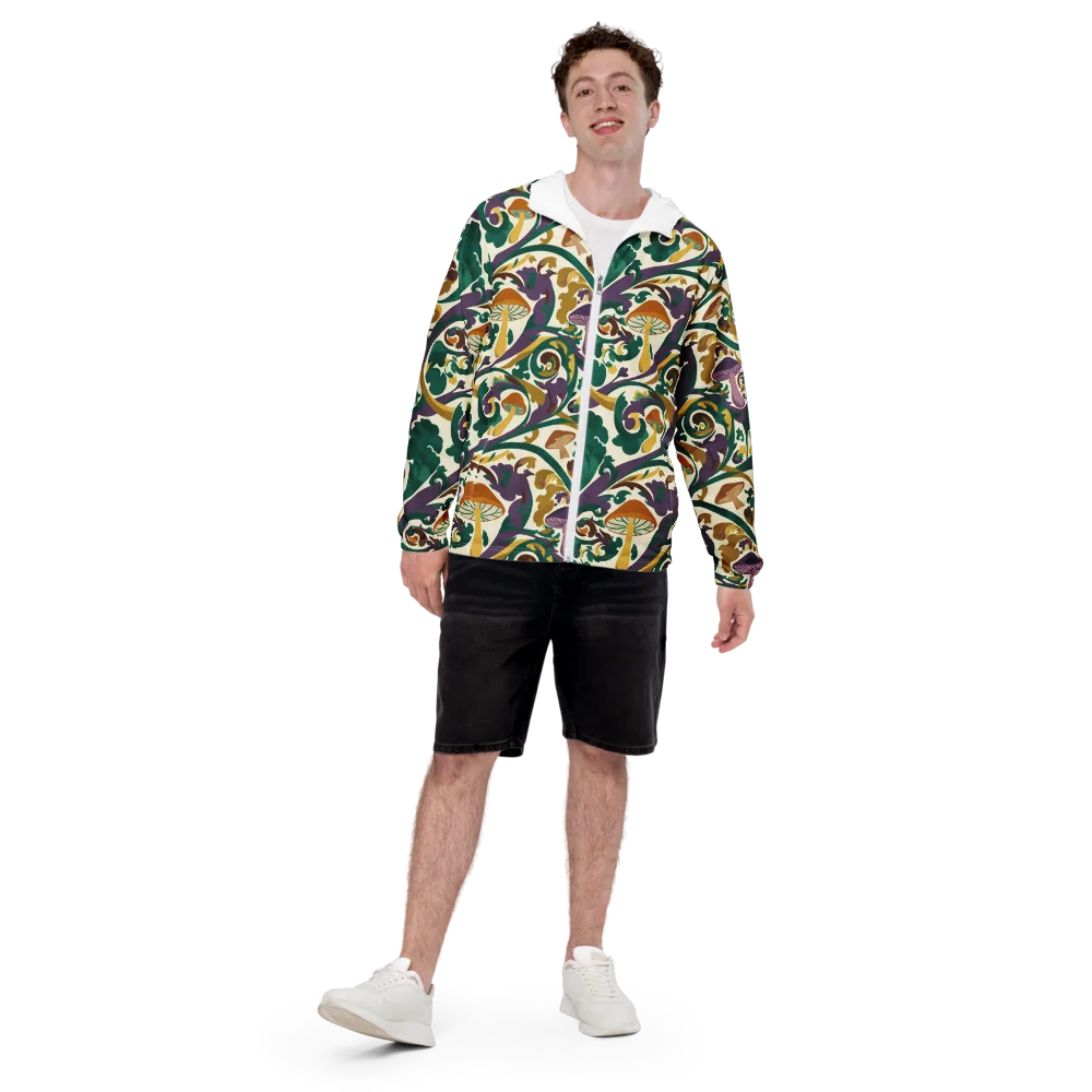 Mushroom Rococo on Men's Windbreaker — Front