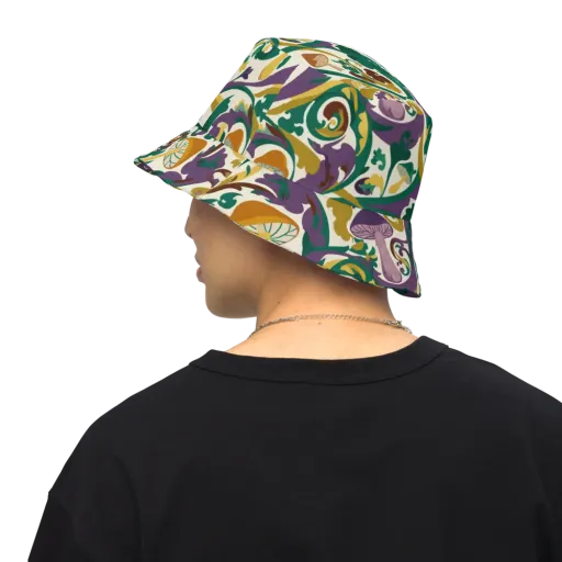 Mushroom Rococo on a Reversible Bucket Hat