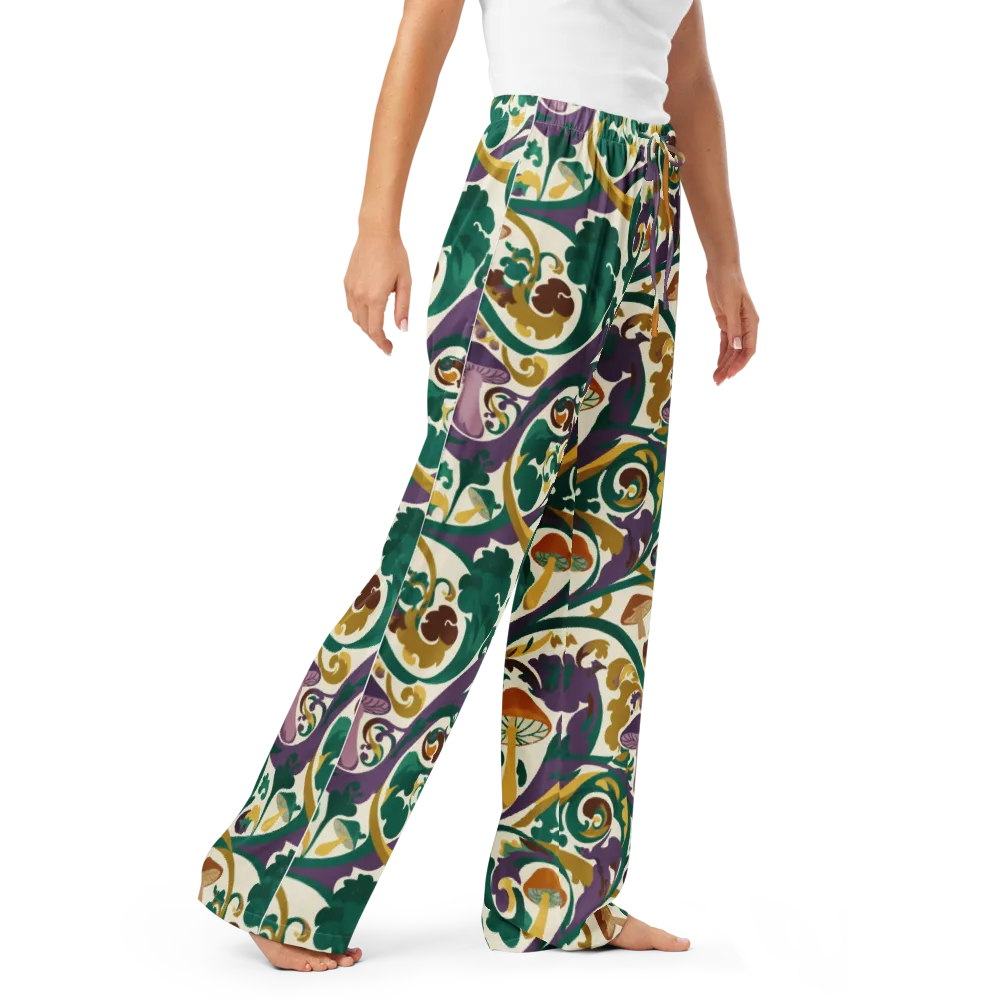 Mushroom Rococo on Women's Pajama Pants — Right Front
