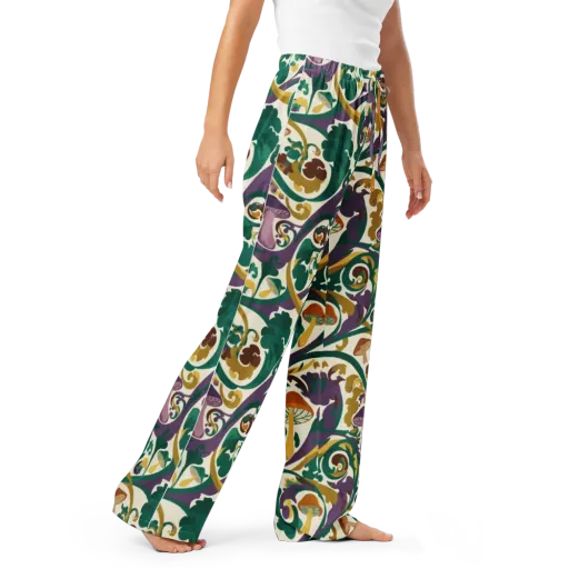 Mushroom Rococo on a Women's Pajama Pants