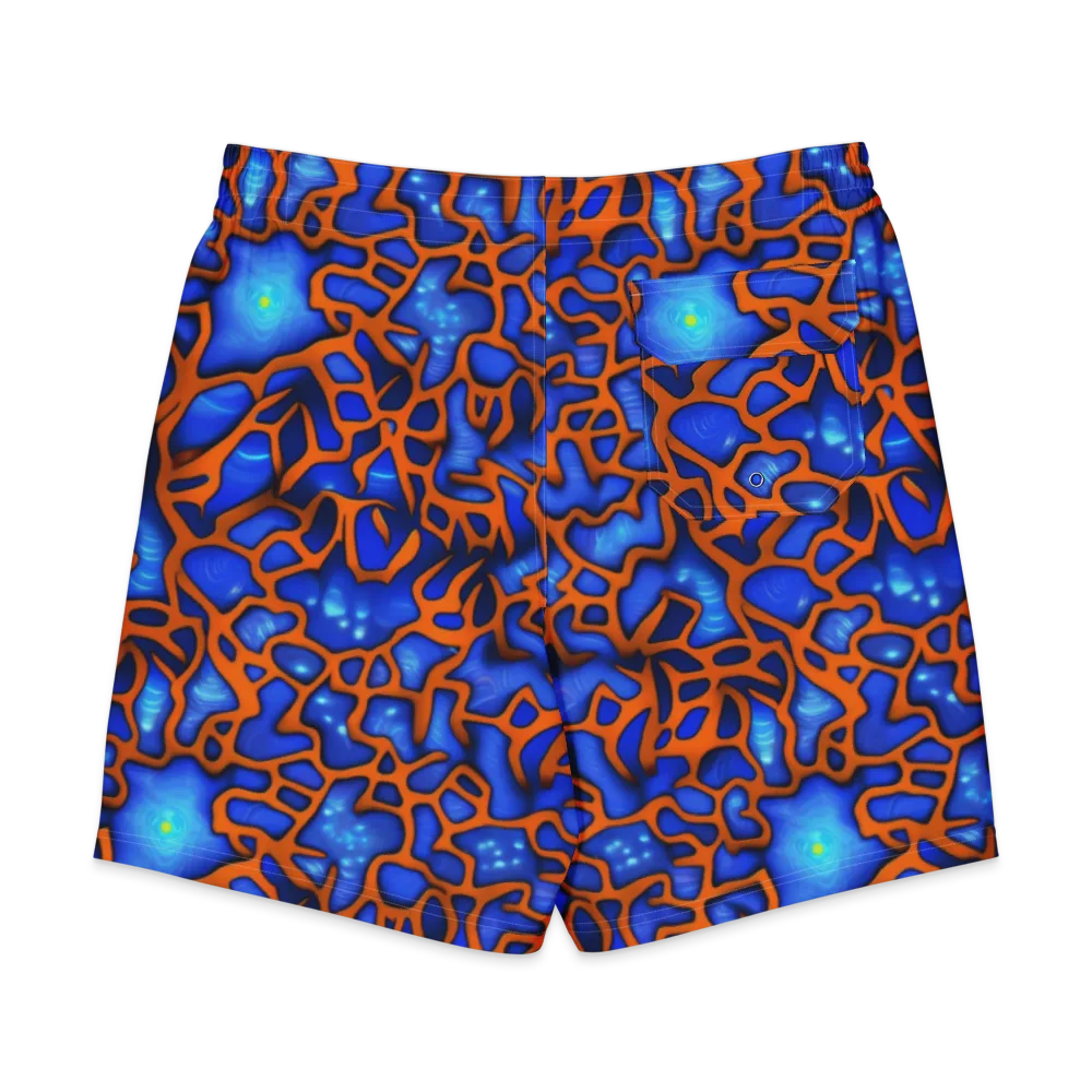 Deep-sea Lattice on Men's Board Shorts — Back