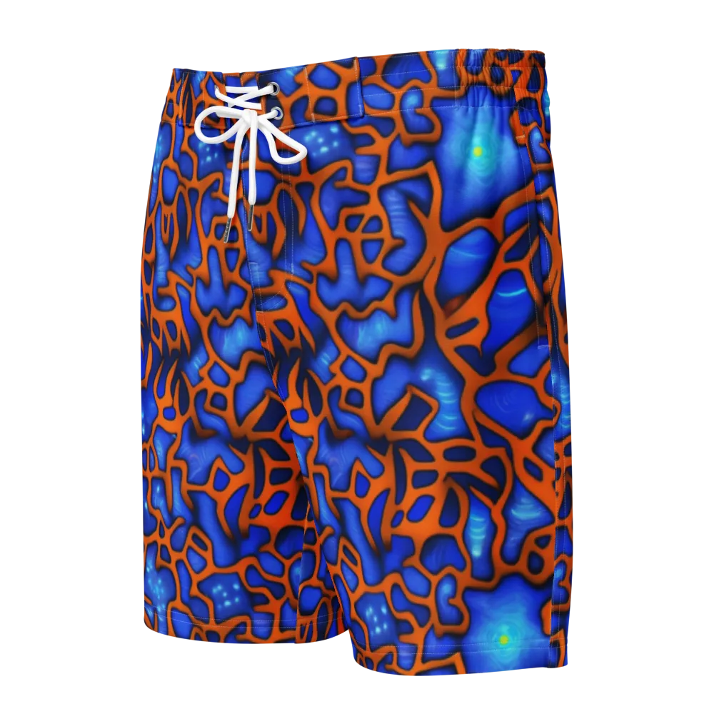 Deep-sea Lattice on Men's Board Shorts — Front