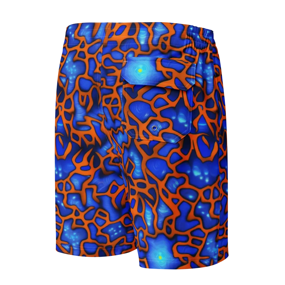 Deep-sea Lattice on Men's Board Shorts — Back
