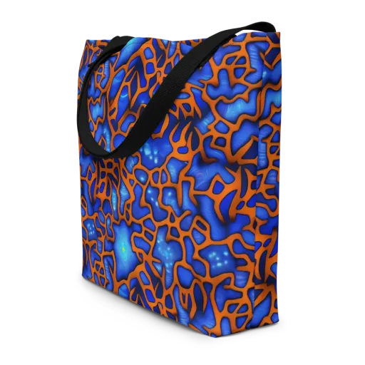 Deep-sea Lattice on a Large Tote Bag W/ Pocket