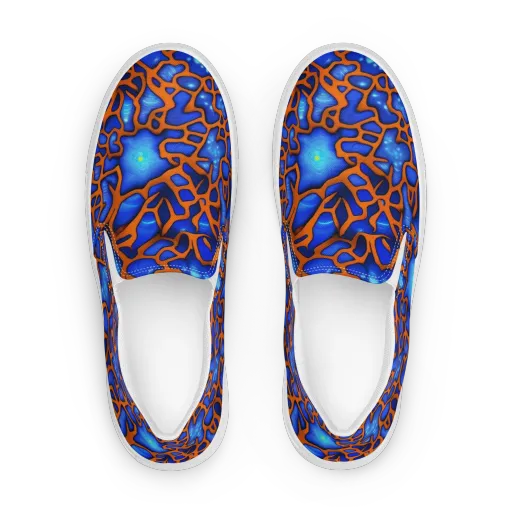 Deep-sea Lattice on a Women's Slip-On Canvas Shoes