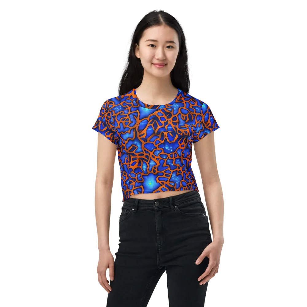 Deep-sea Lattice on Crop Tee — Front