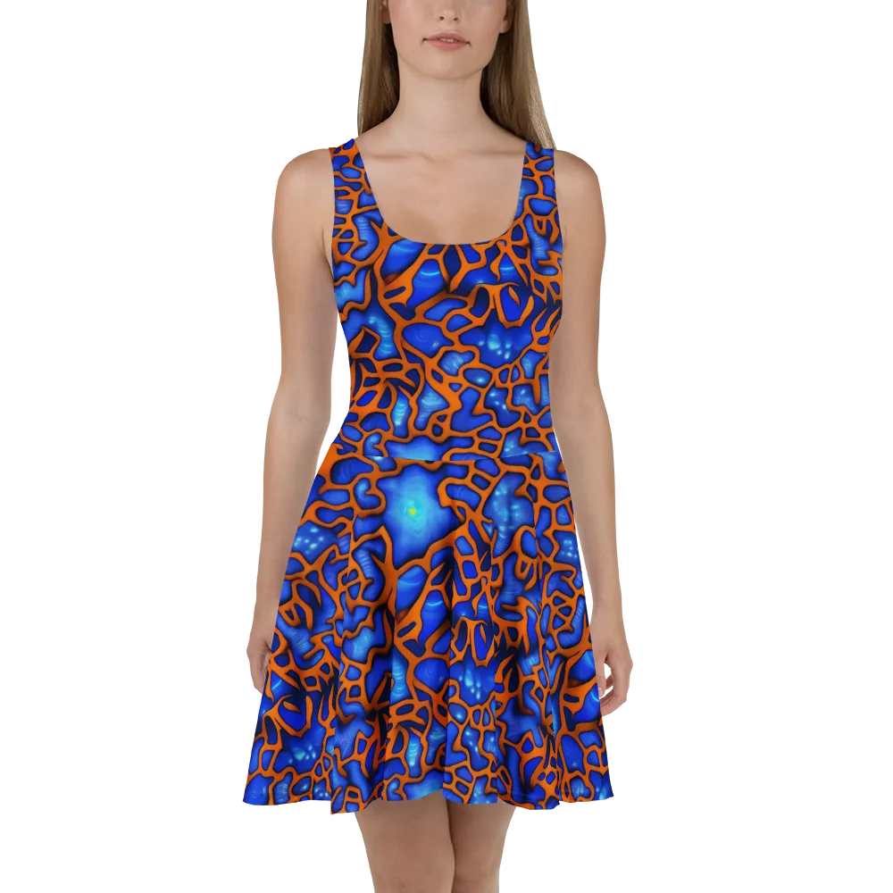 Deep-sea Lattice on Skater Dress — Front
