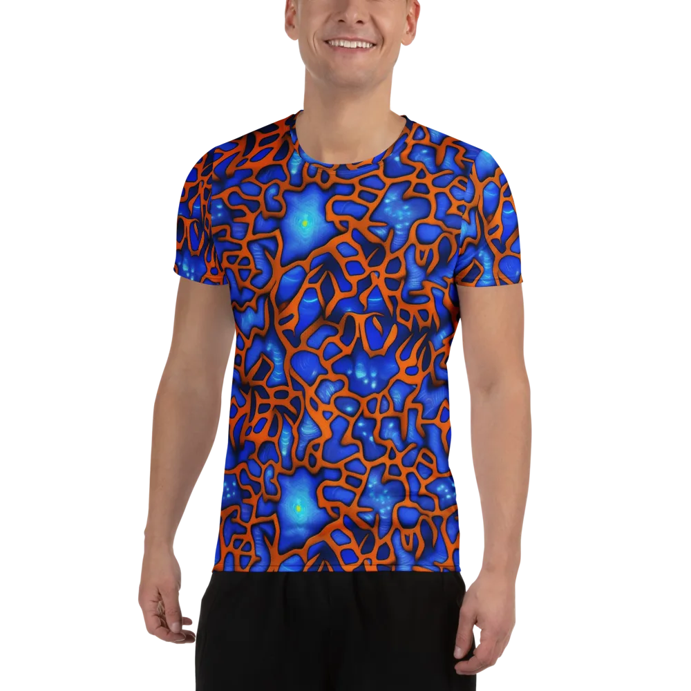Deep-sea Lattice on Men's Athletic T-Shirt — Front