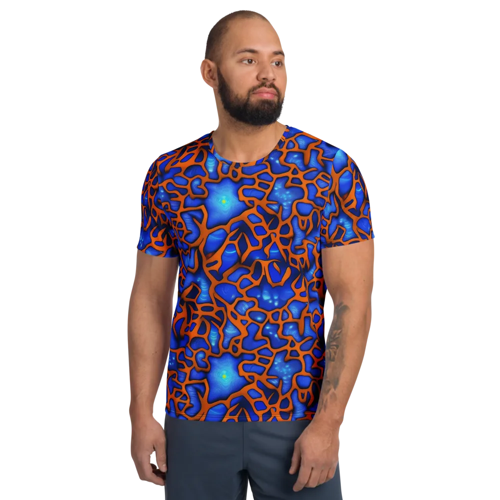 Deep-sea Lattice on Men's Athletic T-Shirt — Front