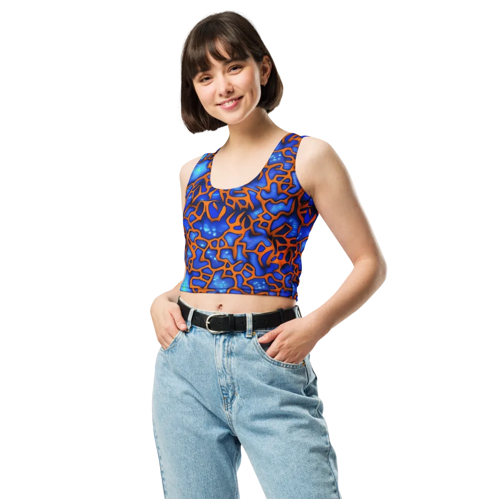 Deep-sea Lattice on Crop Top — Front