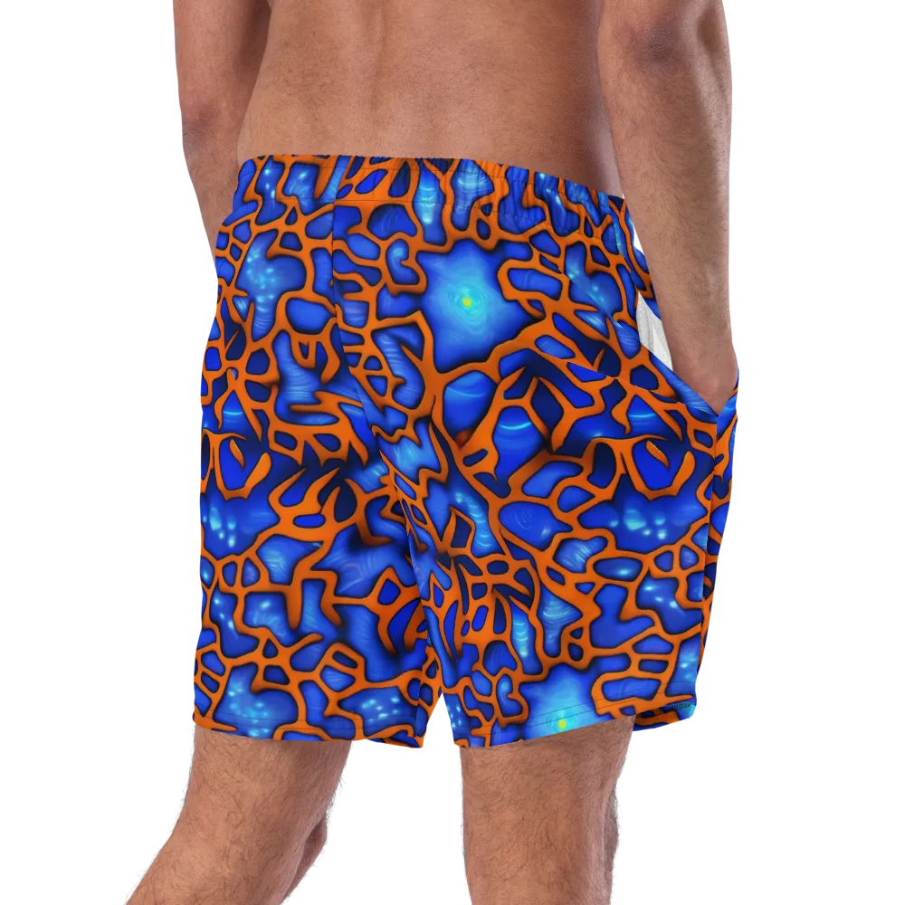 Deep-sea Lattice on Swim Trunks — Right Back