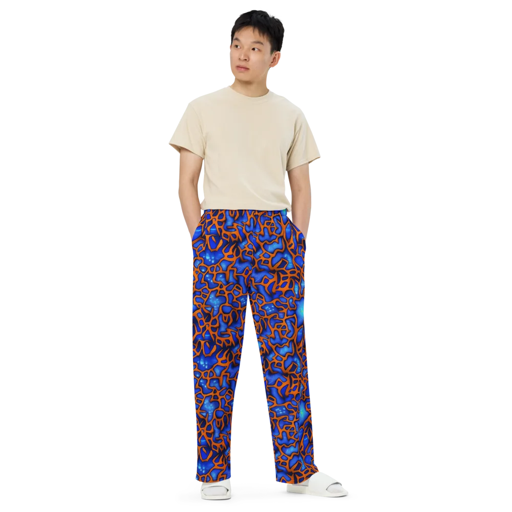 Deep-sea Lattice on Wide-Leg Pants — Front
