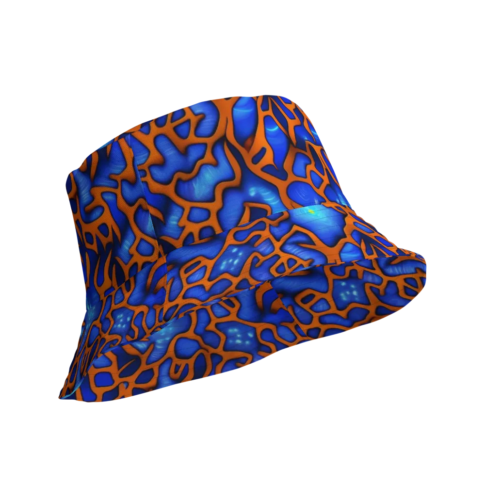 Deep-sea Lattice on Reversible Bucket Hat — Product details Outside