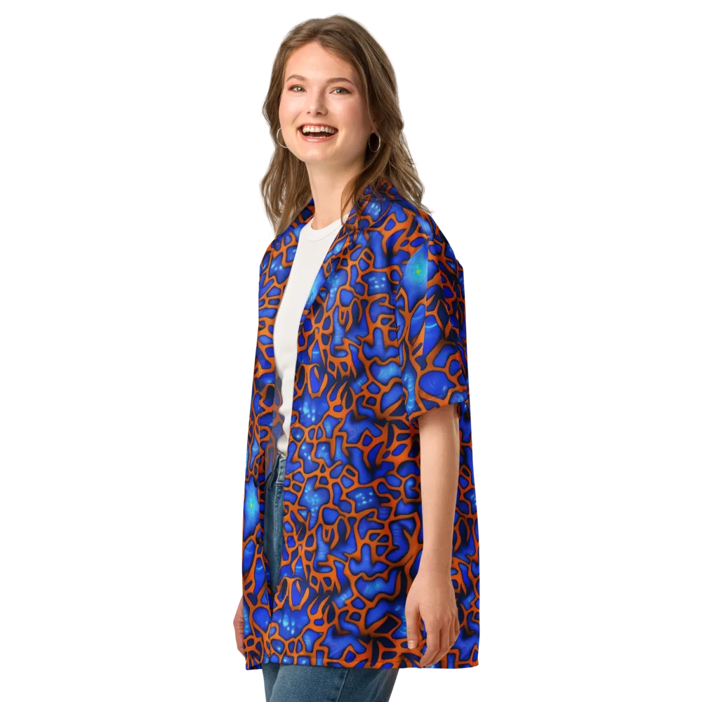 Deep-sea Lattice on Button Shirt — Left Front