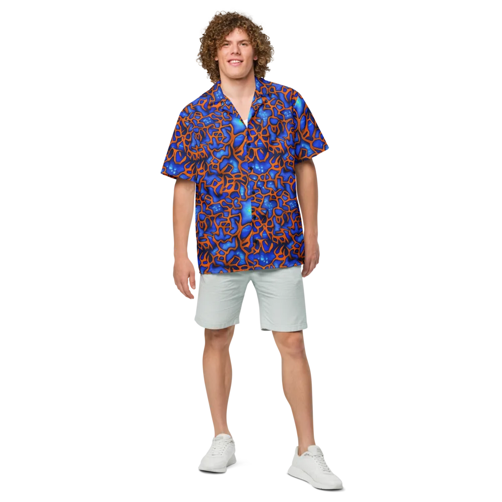 Deep-sea Lattice on Button Shirt — Front