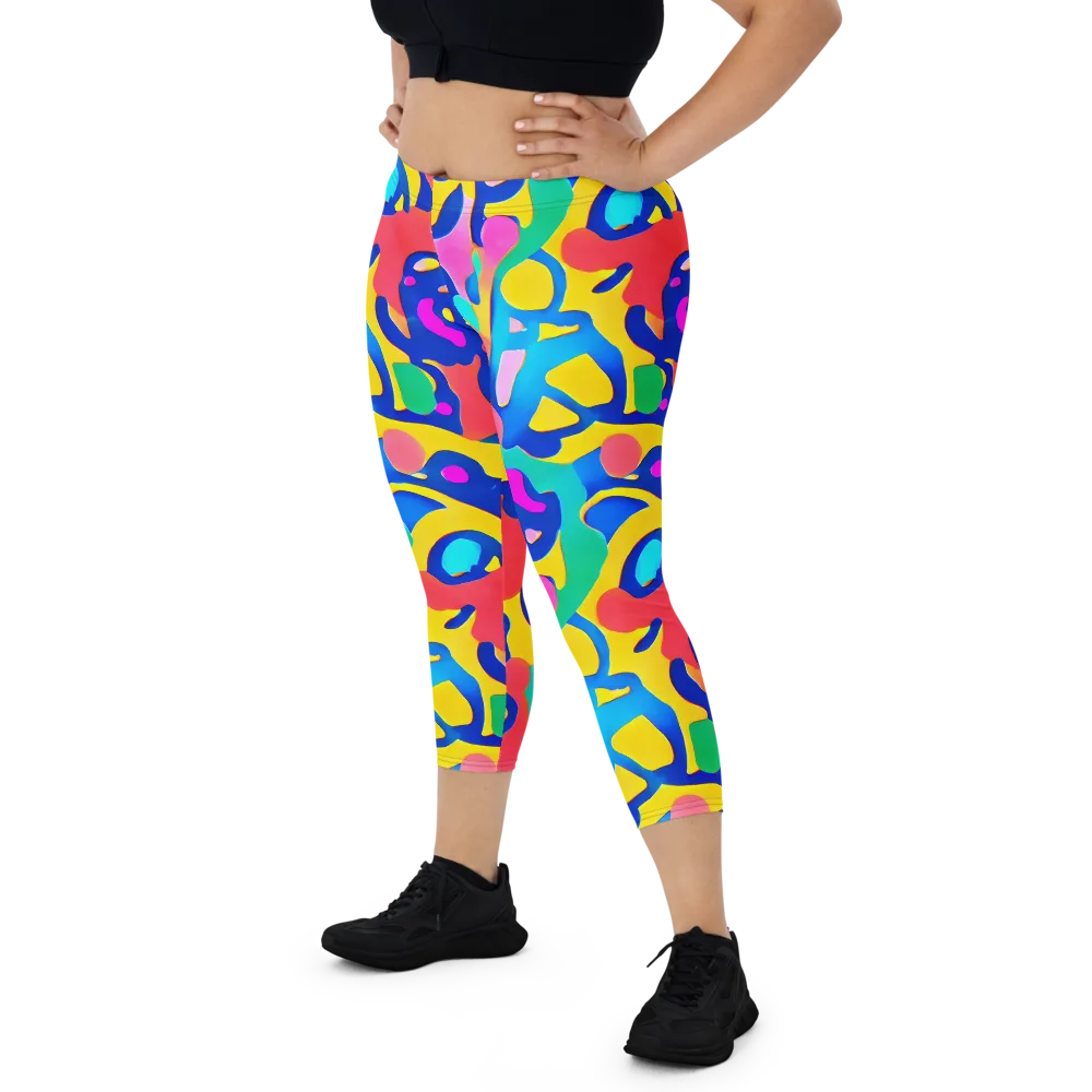 Electric Spill on Capri Leggings — Front