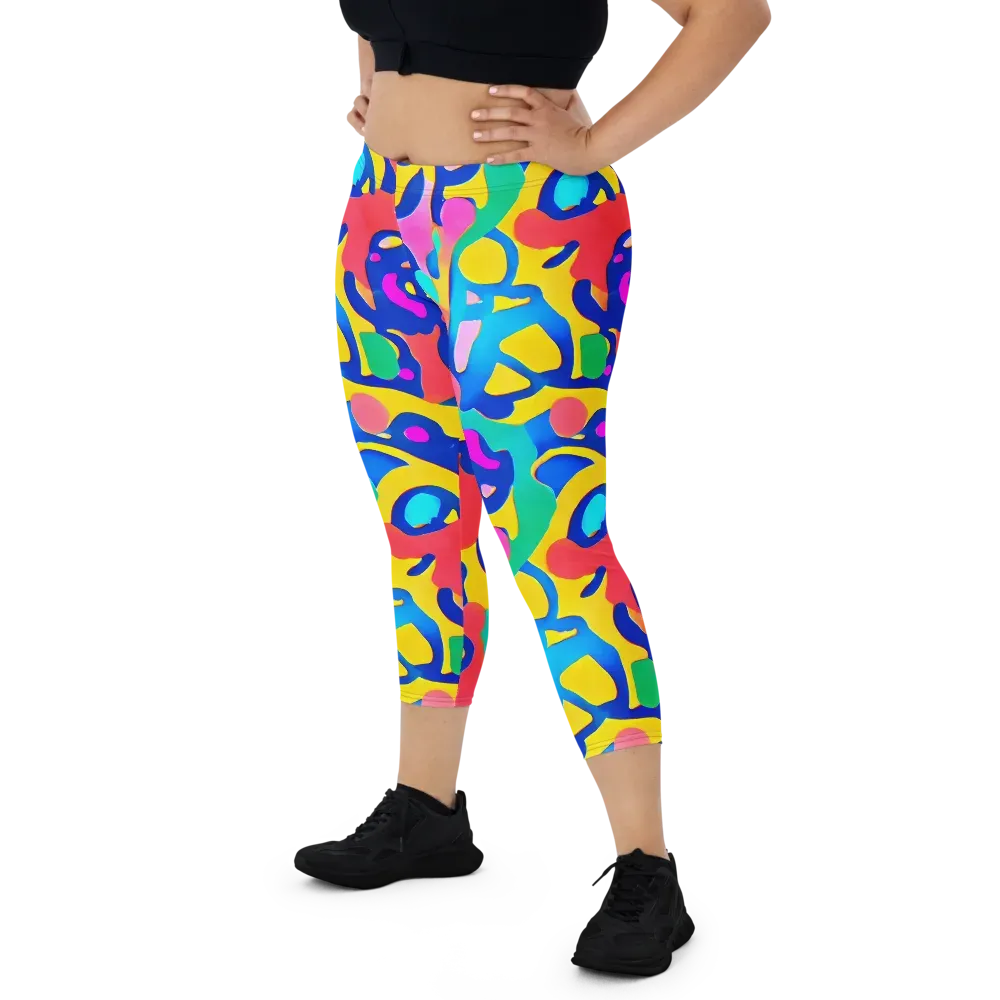 Electric Spill on Capri Leggings — Front