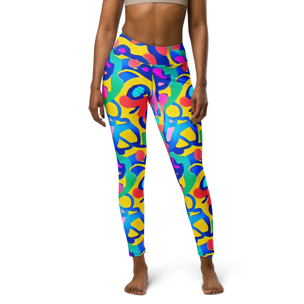 Electric Spill on Yoga Leggings — Front
