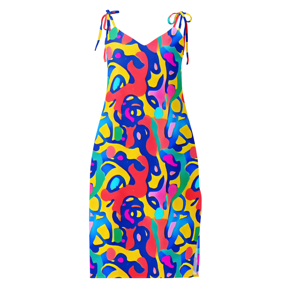 Electric Spill on Slip Dress — Front
