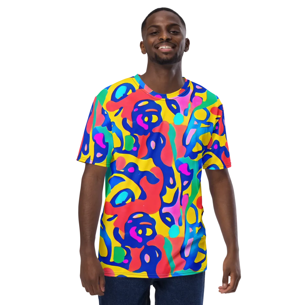 Electric Spill on Men's Crew Neck T-Shirt — Front