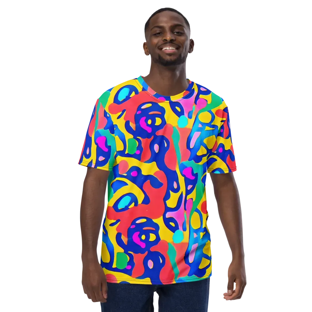 Electric Spill on Men's Crew Neck T-Shirt — Front