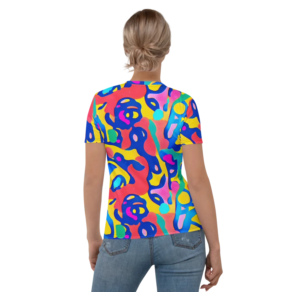 Electric Spill on Women's Crew Neck T-Shirt — Back