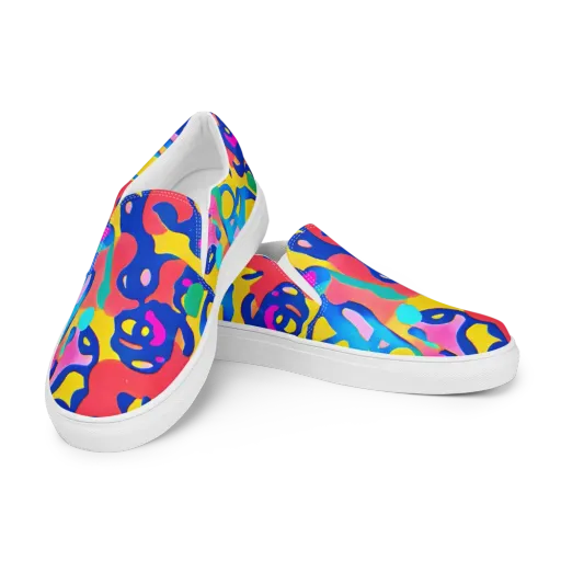 Electric Spill on a Men's Slip-On Canvas Shoes