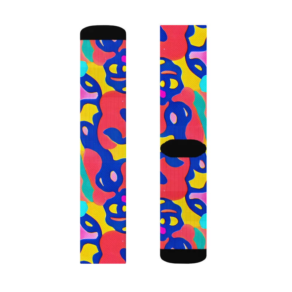 Electric Spill on Socks — Left Sock