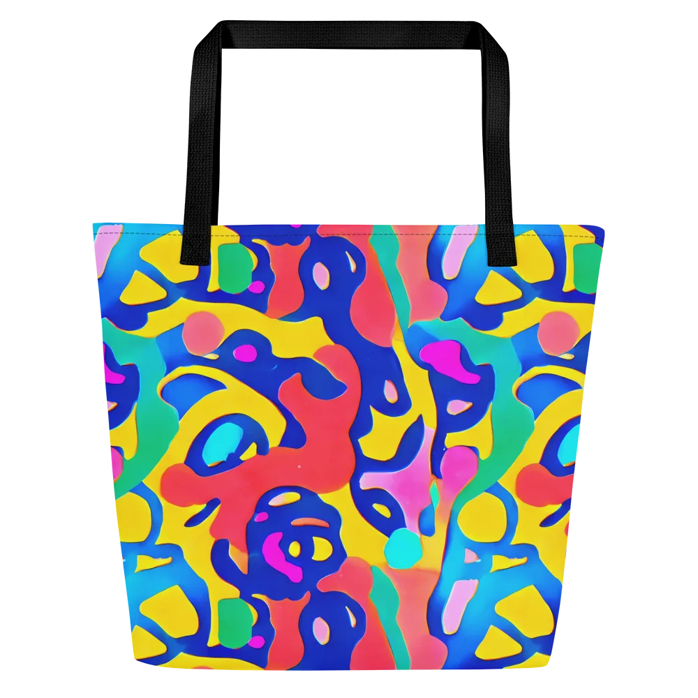 Electric Spill on Large Tote Bag W/ Pocket — Front