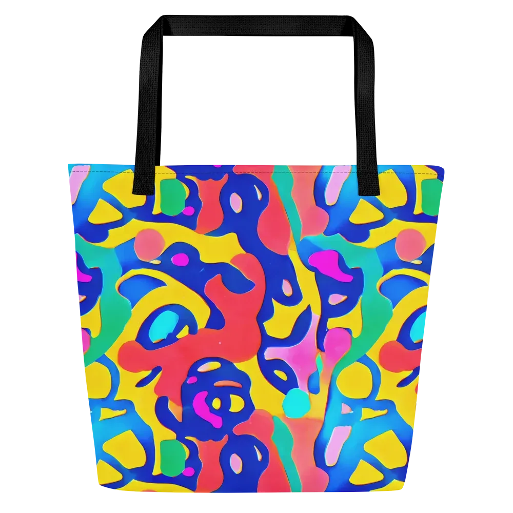 Electric Spill on Large Tote Bag W/ Pocket — Front