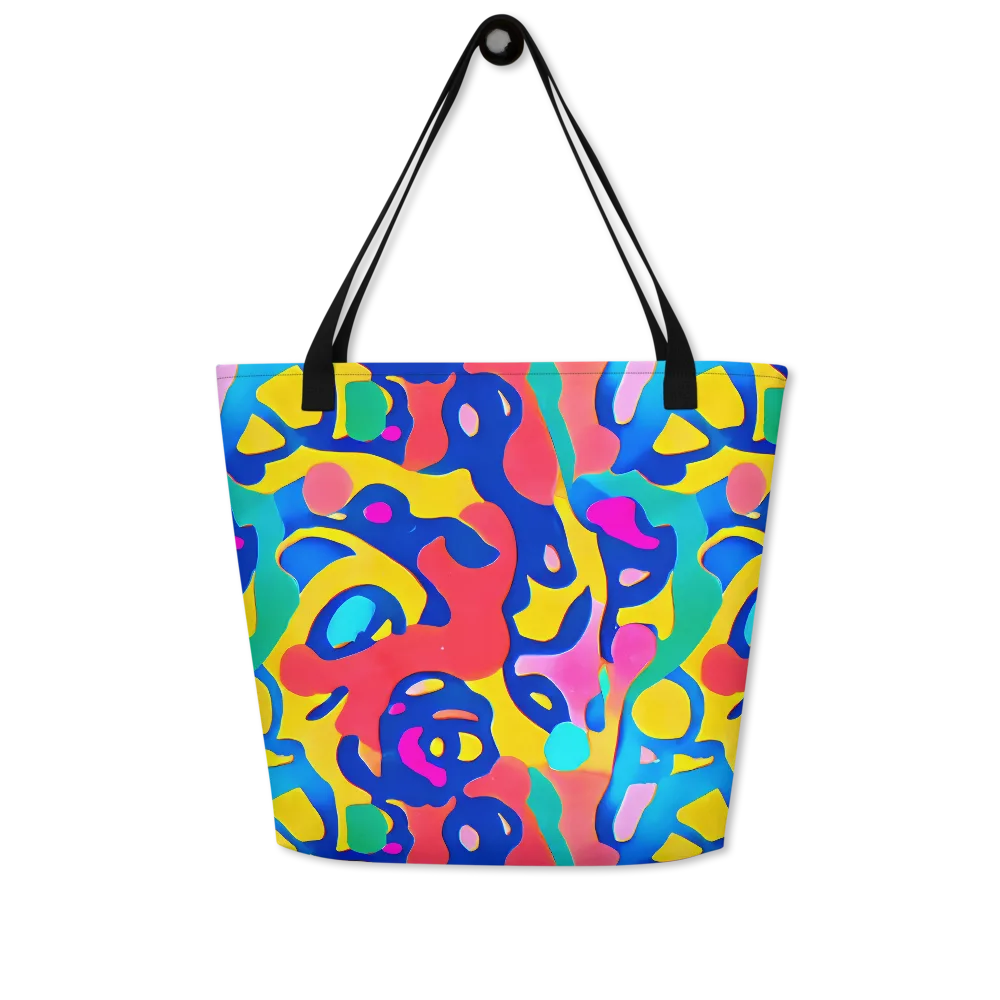 Electric Spill on Large Tote Bag W/ Pocket — Front