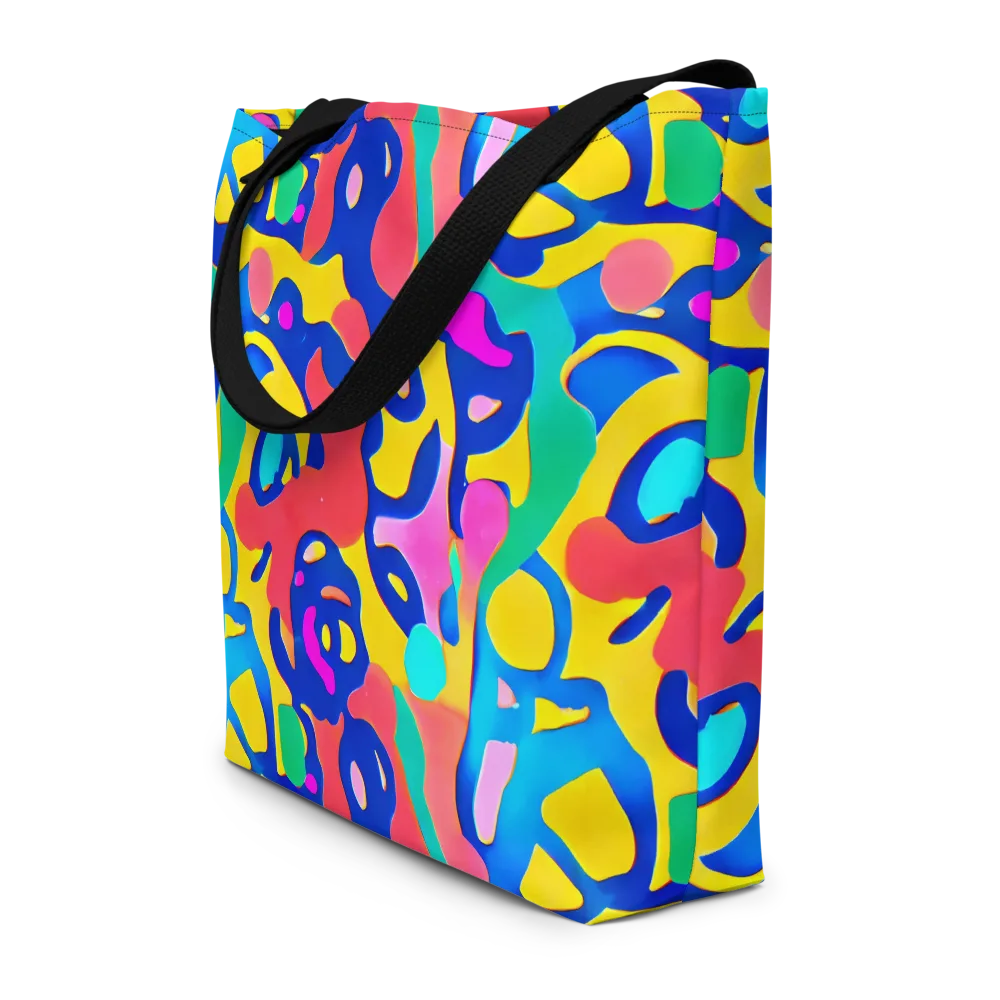 Electric Spill on Large Tote Bag W/ Pocket — Front