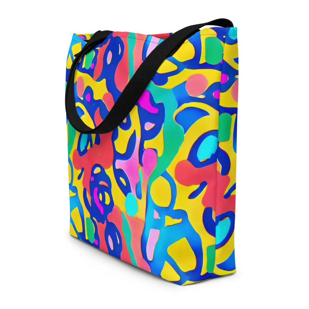 Electric Spill on Large Tote Bag W/ Pocket — Front