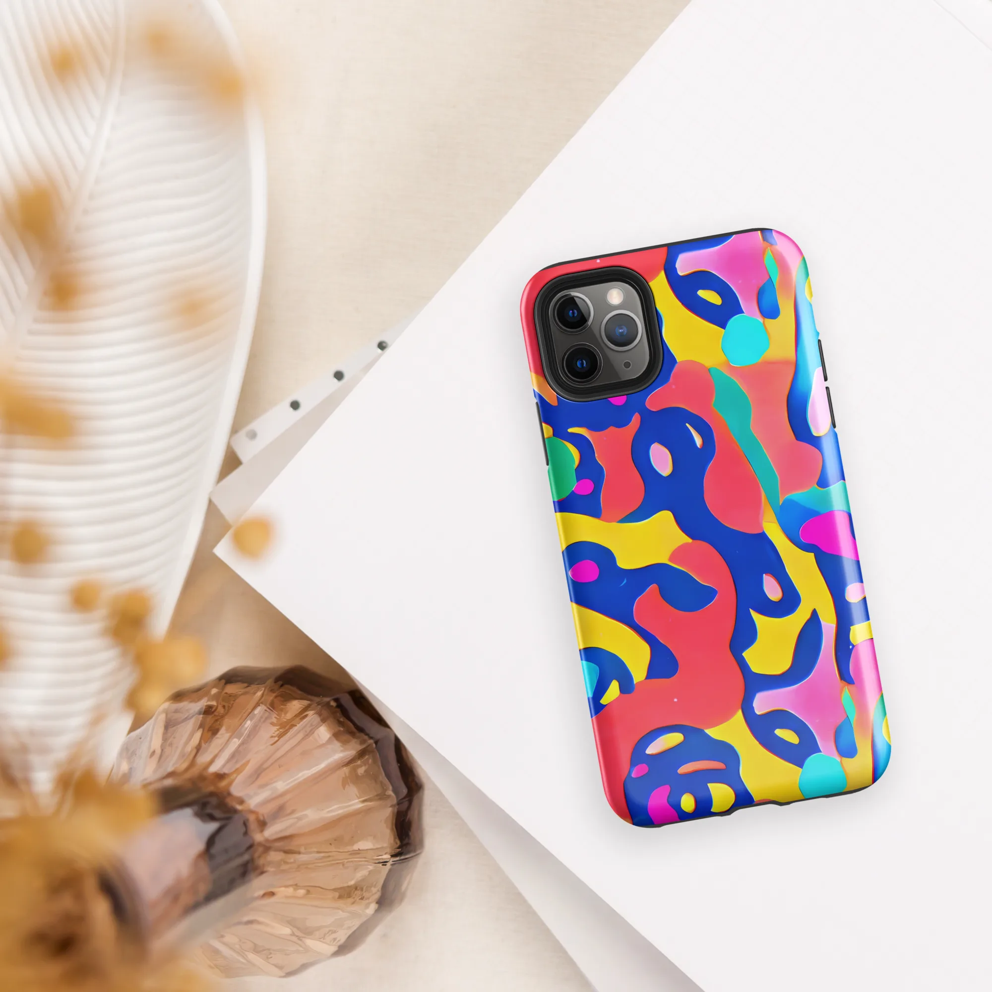 Electric Spill on Tough Case for iPhone® — Front