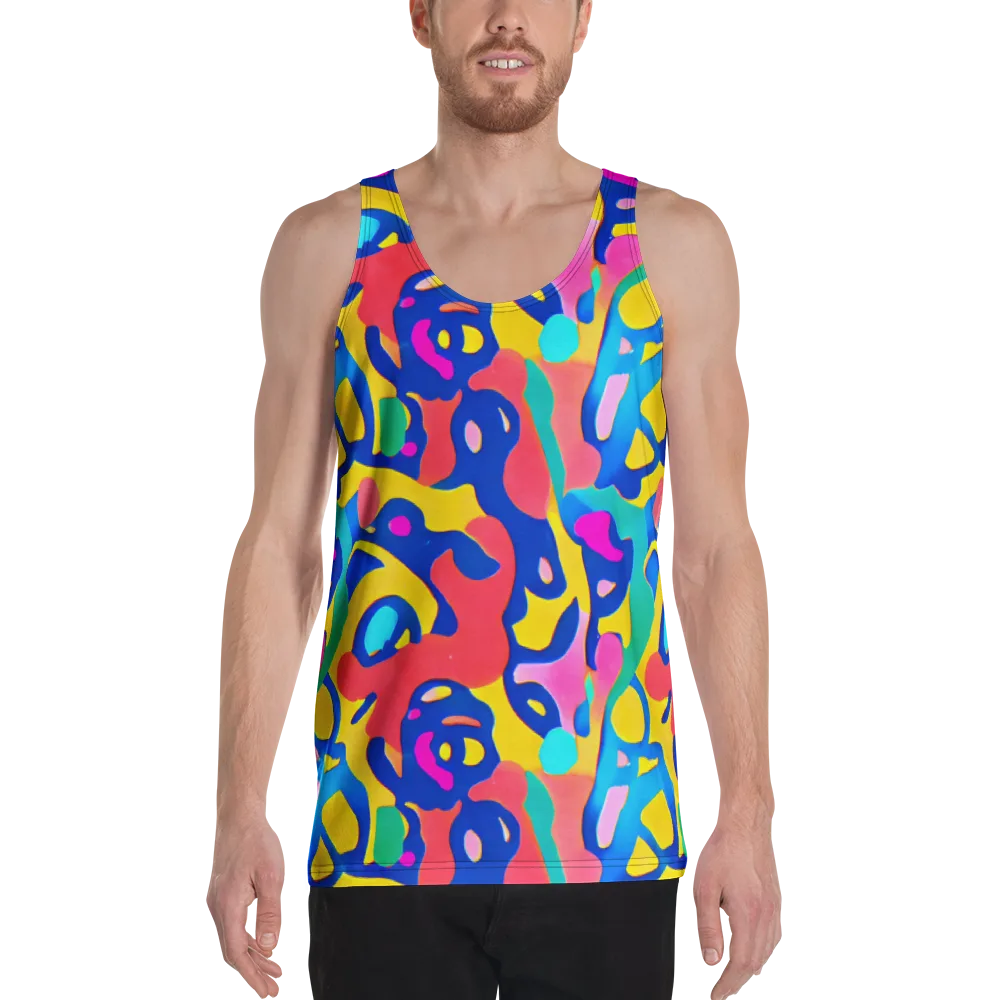 Electric Spill on Men's Tank Top — Front