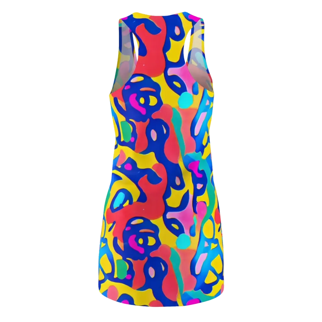 Electric Spill on Racerback Dress — Back
