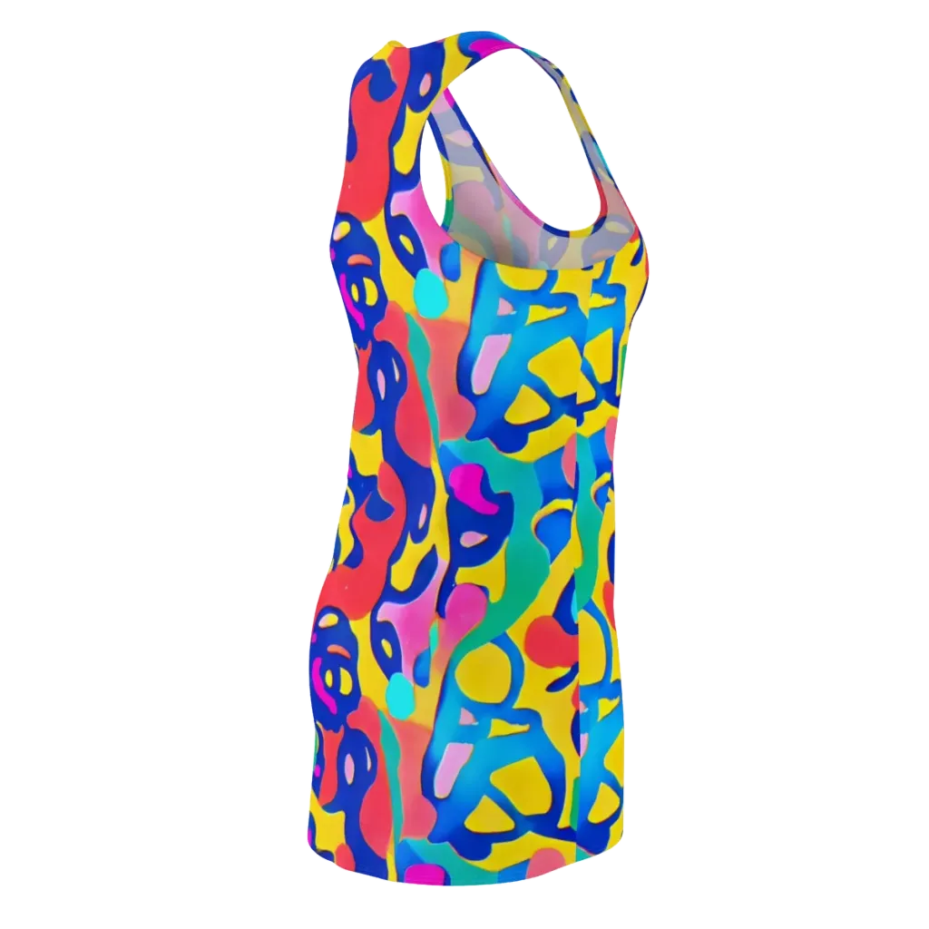 Electric Spill on Racerback Dress — Back Side
