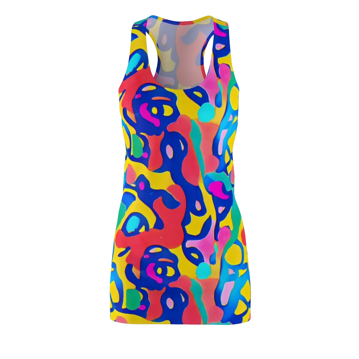 Electric Spill on Racerback Dress — Front