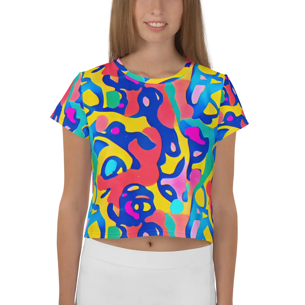 Electric Spill on Crop Tee — Front