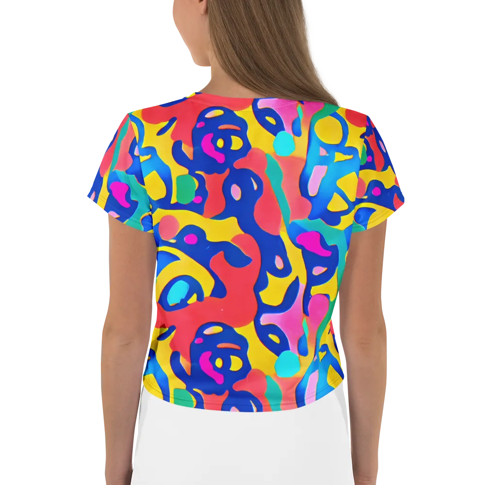 Electric Spill on Crop Tee — Back
