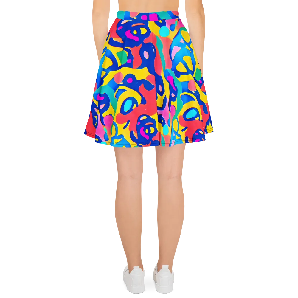 Electric Spill on Skater Skirt — Back