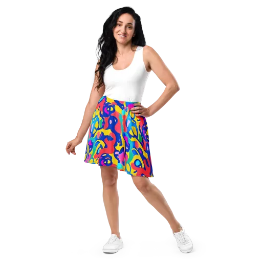 Electric Spill on a Skater Skirt